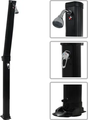 Image de Douche solaire pliable Noir 214 cm 23 L