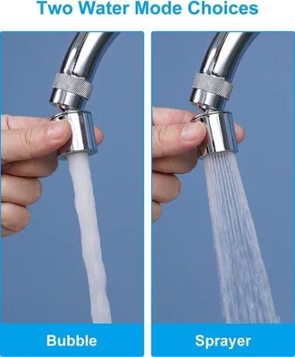 Obrázok produktu pre Otočná sprcha, 360 stupňov, úsporná, chróm, vonkajší závit 24 mm
