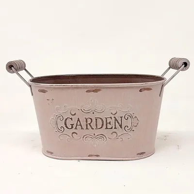 Produktbild von Pflanztopf Zink Jardiniere Garden altrosa L. 23cm CreaFlor Home