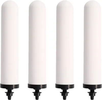 Imagen del producto de Filtros de cerámica para purificadores de agua, carbón activado, 10 pulgadas, paquete de 4 unidades, para filtros de agua domésticos