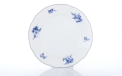 Produktbild von Thun 1794 Dessertteller, Tschechisches Porzellan, Rose, 19 cm, blaue Rose, Thun