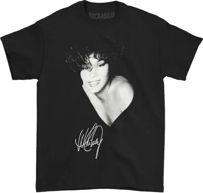 Produktbild von Whitney Houston - T-Shirt für Herren/Damen Uni RO4602 (XL) (Schwarz)
