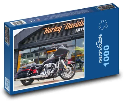 Obrázek produktu pro Puzzle 1000 motocykl před obchodem - martinpuzzle