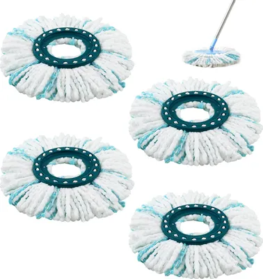 Produktbild von 4er Set Ersatzkopf CLEAN TWIST Disc Mop micro duo, Passend für Leifheit Schleudermopps
