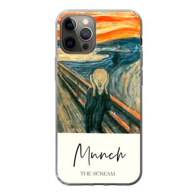 Produktbild von MuchoWow® Handyhülle Schutzhülle Hülle für iPhone 12 Pro Der Schrei - Edvard Munch - Alte Meister Silikon Softcase Handy Hülle - Abdeckung