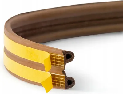 Produktbild von Dichtung, Dichtungsband für Fenster und Türen, Länge: 5 m, 9 x 5,5 mm, braun, P-Profil, aus EPDM