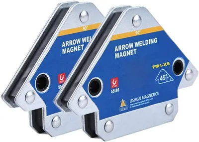 Produktbild von 2 Stück Schweißmagnet Montagewinkel 45° / 90° / 135° Winkel für Schweißmontage und Rohrinstallation