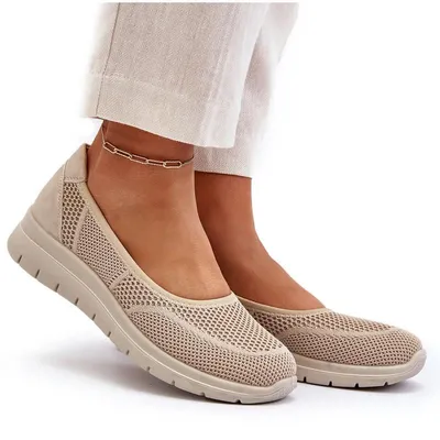 Produktbild von Beige Plateau-Ballerinas und Keilabsätze Aviaba 37