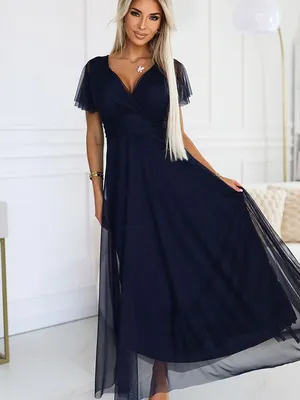 Produktbild von Lang Kleid NASTIA von Numoco, marineblau. Universal