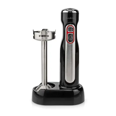 Produktbild von Nedis Stabmixer - 100 W - Geschindigkeitseinstellung: 1 Geschindigkeitsstufe - Schwarz / Silber