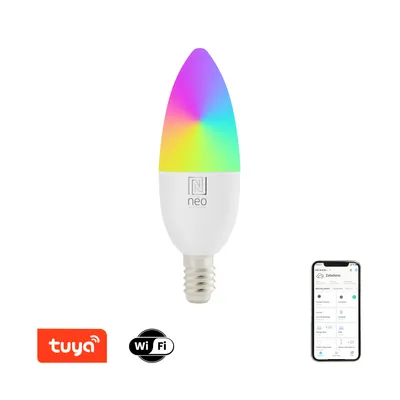Obrázek produktu pro Immax NEO LITE Smart žárovka LED E14 6W RGB+CCT barevná a bílá, stmívatelná, WiFi, C37