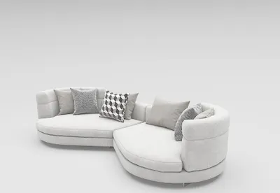 Produktbild von Runde big xxl Sofa 4 Sitzer Luxus Italien Design Rund Couch Luxus Polster Sofas