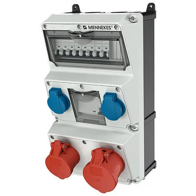 Immagine prodotto di MENNEKES ELEKTROTECHNIK Mennekes combinazione di prese 930013 AMAXX 2CEE 32A/16A 5P 2xSchuko
