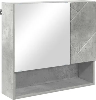 Image de Armoire Miroir Gris béton 59 x 17 x 55 cm Bois d'ingénierie