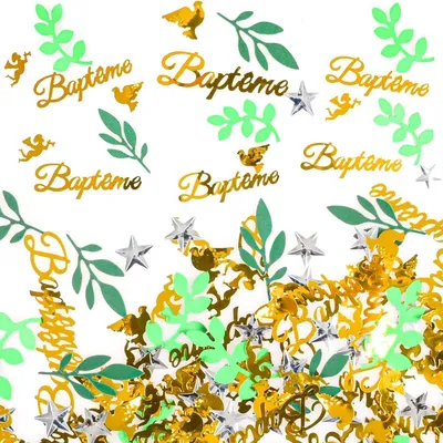 Produktbild von Bapteme Dekoration mit Papierblättern iZoeL