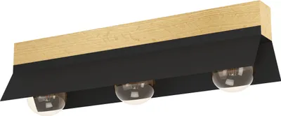 Produktbild von TARRAFO Wand-/Deckenleuchte Lampe Beleuchtung - L64 x B15 x H15,5 cm - schwarz, braun - IP20
