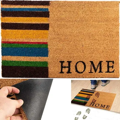 Produktbild von Deco4Home Schmutzfangmatte "HOME" 40x60cm | Fußmatte | Cocos | Braun