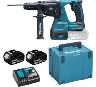 Immagine prodotto di Makita DHR243RTJ Martello perforatore 9500 Giri/min Martello combinato a batteria (2x 5 0 Ah)