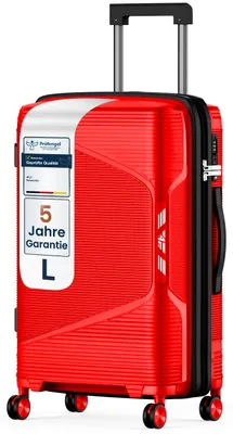 Immagine prodotto di Valigia rigida 4FLY L 65 cm (61 L) - con lucchetto TSA, doppie rotelle, manico telescopico in alluminio e doppia cerniera