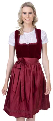 Produktbild von Elegantes Samt-Dirndl für Damen mit Schürze