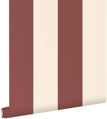 Immagine prodotto di ESTAhome carta da parati strisce rosso bordeaux intenso e bianco 50 x 900 cm