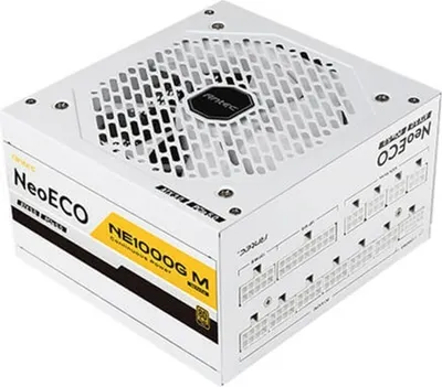 Produktbild von Antec Neo ECO Modular NE1000G M White ATX 3.0, 1000 W, 100 - 240 V, 50/60 Hz, 12 - 6 A, Aktiv, 120 W