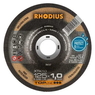 Produktbild von Rhodius Trennscheibe XTK 10 125x1,0x22,23mm Edelstahl Topline - 206167