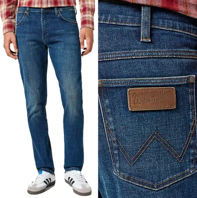 Immagine prodotto di Pantaloni jeans WRANGLER da uomo, slim fit LARSTON, W30 L34, blu, jeans, baggy jeans, buggy
