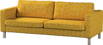 Produktbild von Dekoria Bezug für Karlstad 3-Sitzer Sofa nicht ausklappbar, kurz, honiggelb, Bezug für Karlstad