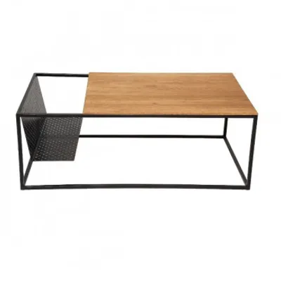Obrázok produktu pre Konferenčný stolík KLAS dub + čierna, 110x60x40 cm