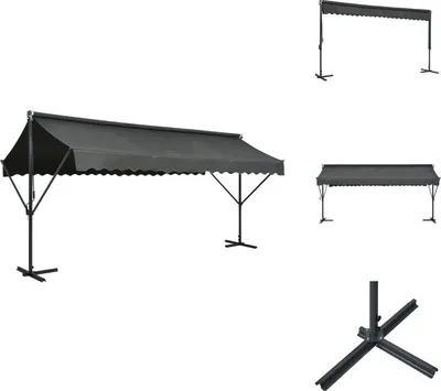 Obrázok produktu pre vidaXL Voľne stojaca markíza 500x300 cm antracitová - Slnečníky a tienidlá