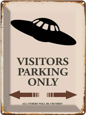 Zdjęcie produktu dla vianmo Blaszany znak 40x30 cm Visitors Parking only all others
