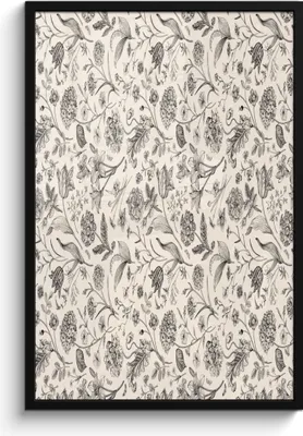 Produktbild von MuchoWow® MuchoWow® Gerahmtes Poster Blumen - Schwarz - Weiß - Blätter 60x90 cm - Poster mit zchwarzem Bilderrahmen - Kunst