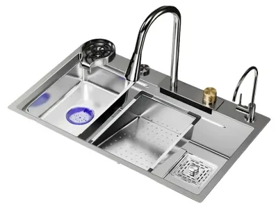 Obrázok produktu pre Kúpeľňový umývač, jedno umývadlo, montáž pod pracovnú dosku, model 6845
