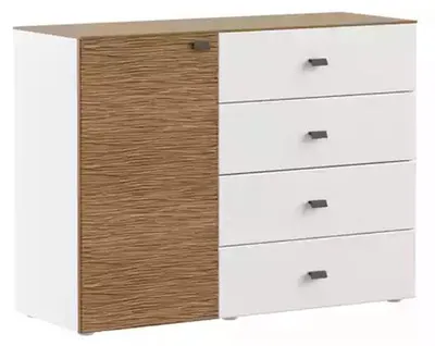 Image de Commode moderne de luxe Sideboard design chambre à coucher meubles en bois blanc