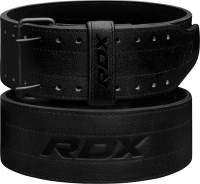 Produktbild von RDX Gym Gürtel, Gewichthebergürtel, 6mm Leder, Bodybuilding Krafttraining Übung Fitness Workout Kniebeugen Kreuzheben