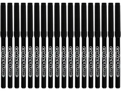Produktbild von Colortime Filzstifte Schwarz - Strichstärke: 2mm (18 Stück)
