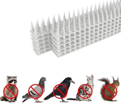Obrázok produktu pre Odpudzovače holubov na balkón | 3-radové plastové odpudzovače vtákov | odpudzovače mačiek | odpudzovače zvierat | odpudzovače vtákov proti vranám a ďatľom | odpudzovače holubov na strechu, okno, záhradu 9,24 m biela