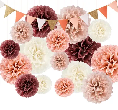 Immagine prodotto di 26 articoli per decorazioni da festa, decorazioni con pompon di carta