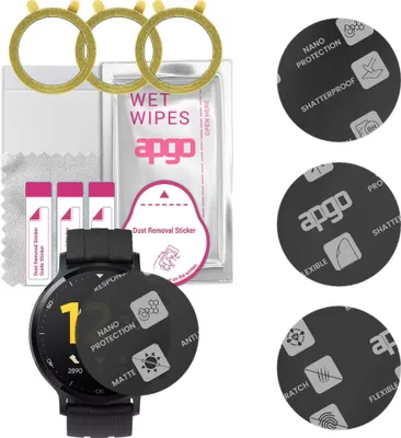 Produktbild von apgo 3 Stück Schutzglas, Matt, kompatibel mit Realme Watch S Smartwatch, Hybrid 8H, Ersatz für Hartglas, Displayschutzglas, Bildschirmschutz, Displayschutz, kratzfest