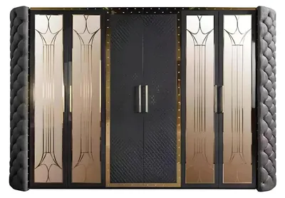 Produktbild von Kleiderschrank Schrank Chesterfield Designer Schränke Gepolstert 315cm