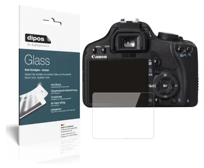 Produktbild von 1x Schutzfolie für Canon EOS 450D - Anti-Shock 9H Folie dipos Glass Kunststoffglas