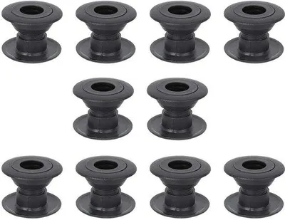 Productafbeelding van Tafelvoetbalpoten, 15,8 mm - 10 paar - Hoogwaardig kunststof - Stalen kogels - Verstelbare tafelhoogte 23-34 mm - Zwart - Tafelvoetbal accessoires