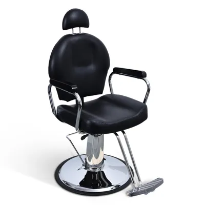 Produktbild von Drehsessel Armlehnstuhl gepolstert höhenverstellbar PVC Kunstleder Schwarz 3022BK