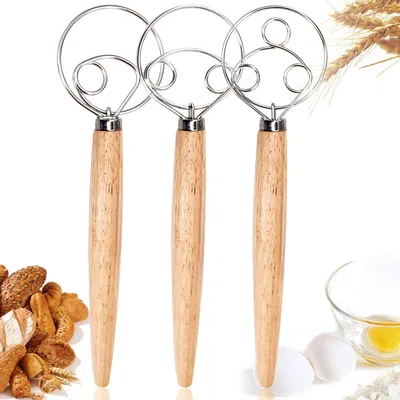 Produktbild von Dänischer Teigschaber – Edelstahl und Holz – 3 Größen – Zum Bearbeiten von Brot- und Teigwaren