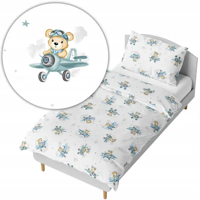 Obrázek produktu pro Ankras Povlečení Medvídek v letadle 140x200cm dětské