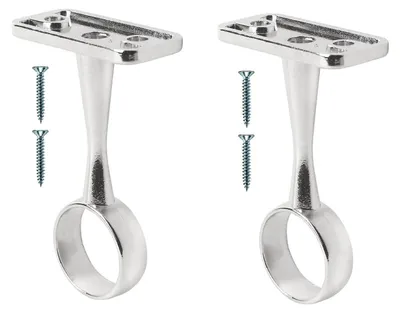 Gardinenstangenhalter Chrom 19 mm, 2 Stück, Deckenmontage