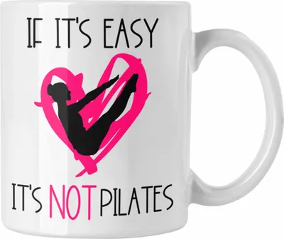 Produktbild von Trendation - Lustige Pilates-Lehrerin Tasse Geschenk für Pilates-Liebhaberinnen (Weiß)