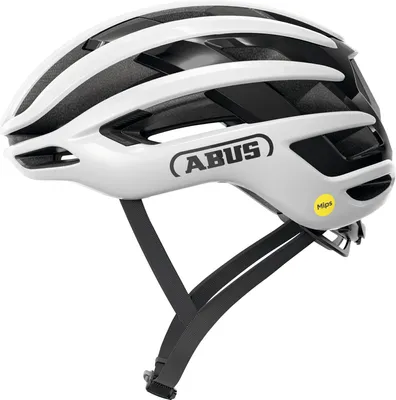 Produktbild von ABUS Rennradhelm AirBreaker 2.0 MIPS - leichter Fahrradhelm mit Fokus auf Belüftung, Aerodynamik, icherheit und Komfort für professionellen Radsport - für Frauen und Männer - weiß, Größe S (51-55 cm)