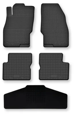 Zdjęcie produktu dla Dywaniki gumowe z tunelem do Fiat Punto 12' 2012-2018 (hatchback) – 5 szt., czarne, dobierane – Wielganizator Semi-Universal